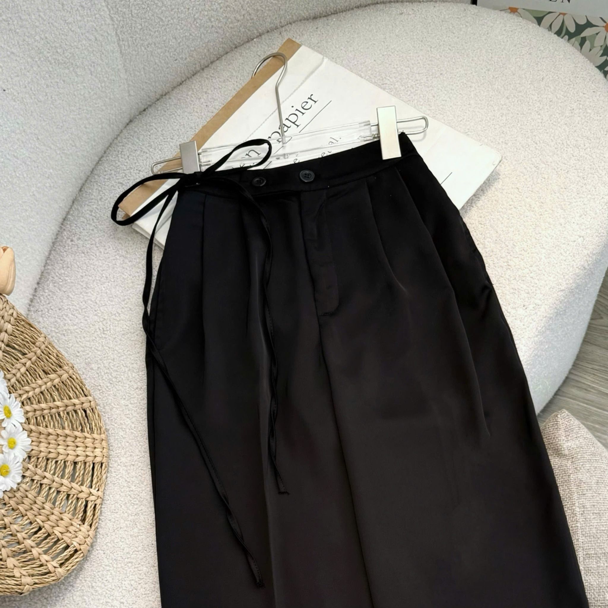 Quần Cotton Chéo Thiết Kế TuTu Store Dành Cho Nữ Mã Q137