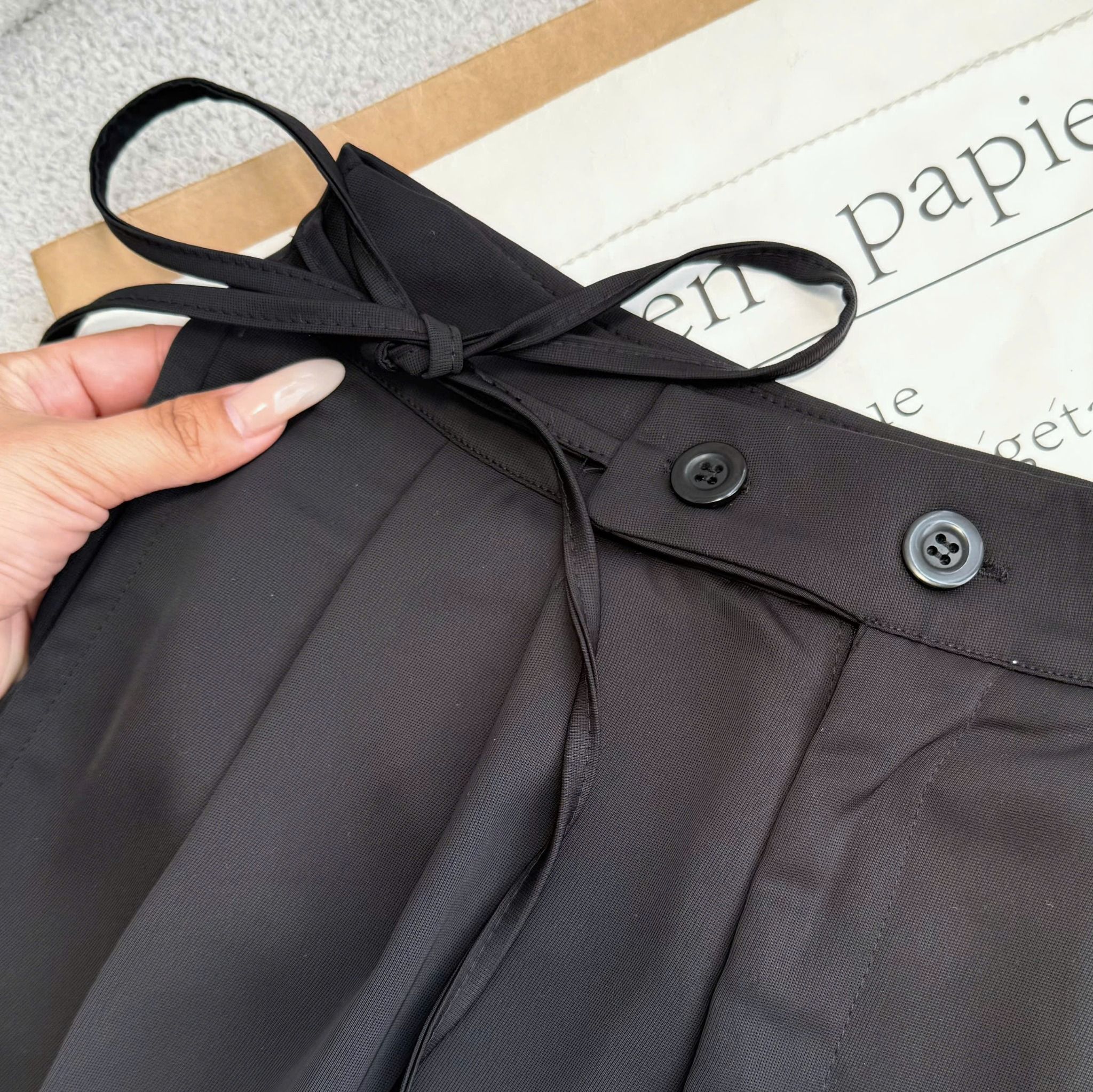 Quần Cotton Chéo Thiết Kế TuTu Store Dành Cho Nữ Mã Q137