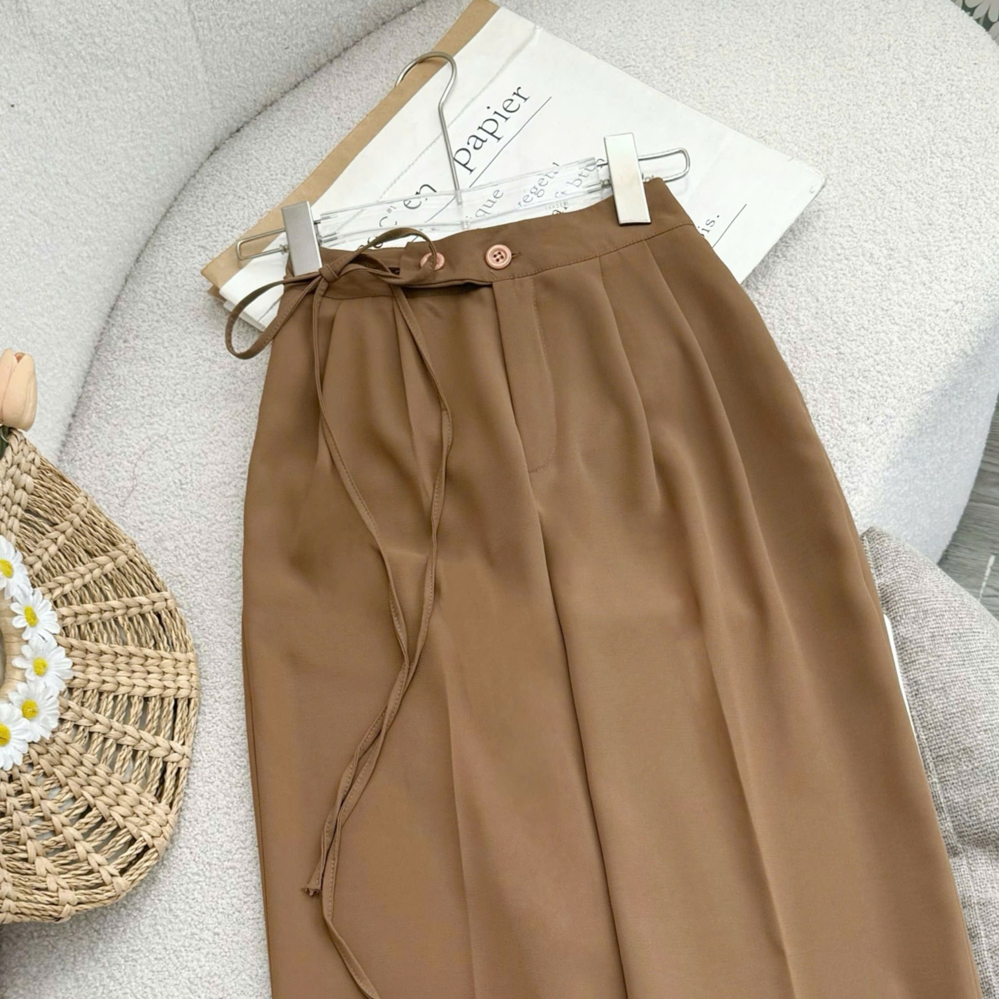 Quần Cotton Chéo Thiết Kế TuTu Store Dành Cho Nữ Mã Q137