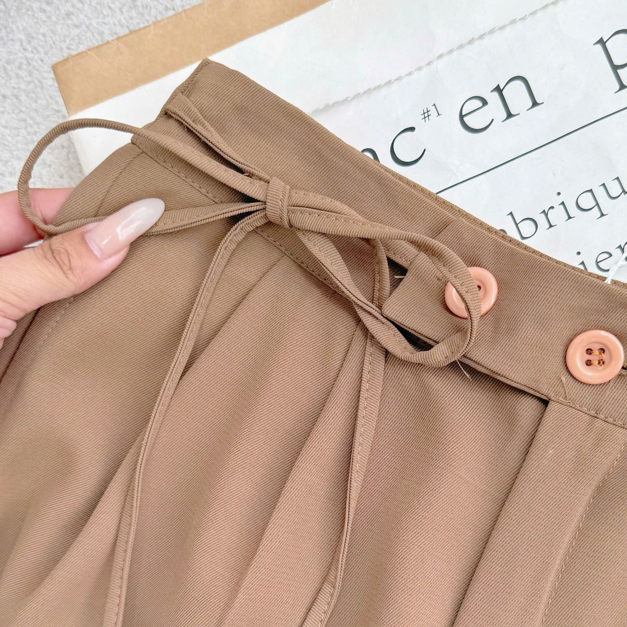 Quần Cotton Chéo Thiết Kế TuTu Store Dành Cho Nữ Mã Q137