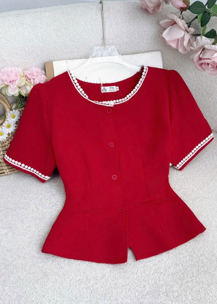 Áo Cotton Thái Thiết Kế TuTu Store Phù Hợp Đi Làm Dành Cho Nữ - Mã A565