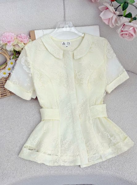 Áo Ren Cotton Dáng Peplum Thiết Kế TuTu Store Phù Hợp Đi Làm Dành Cho Nữ - Mã A562