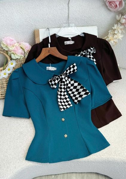 Áo Cotton Hàn Thiết Kế TuTu Store Phù Hợp Đi Làm Dành Cho Nữ - Mã A563