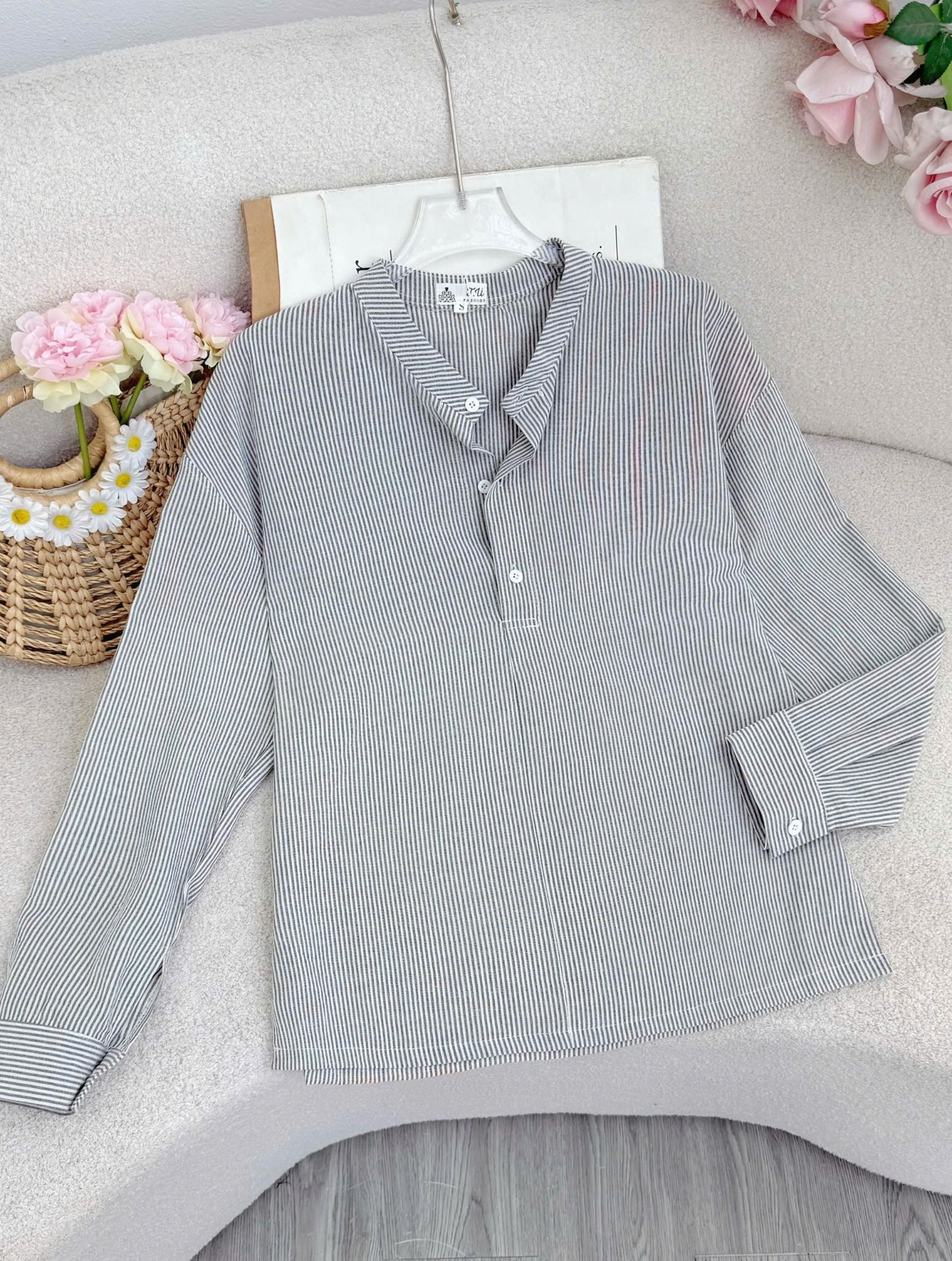 Áo Xô Linen Thiết Kế TuTu Store Phù Hợp Đi Làm Dành Cho Nữ - Mã A575