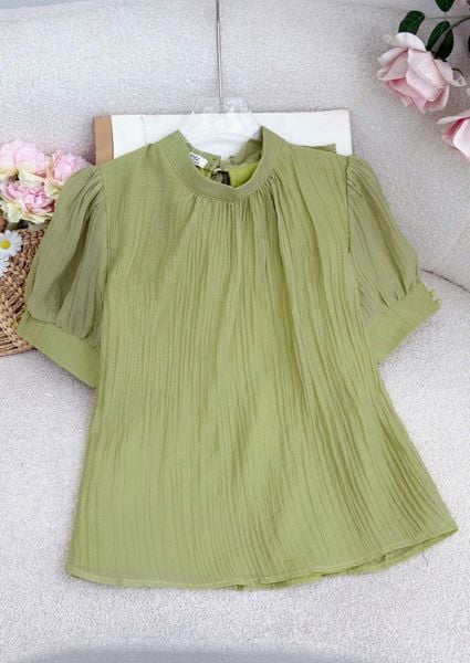 Áo Tơ Nhăn Thiết Kế TuTu Store Phù Hợp Đi Làm Dành Cho Nữ - Mã AS594