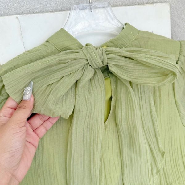 Áo Tơ Nhăn Thiết Kế TuTu Store Phù Hợp Đi Làm Dành Cho Nữ - Mã AS594