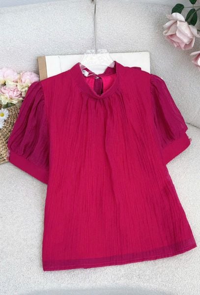 Áo Tơ Nhăn Thiết Kế TuTu Store Phù Hợp Đi Làm Dành Cho Nữ - Mã AS594