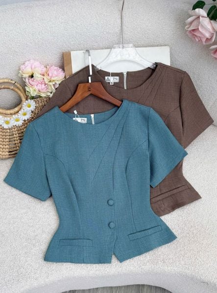 Áo Nữ Xanh Nâu Thời Trang TuTu Store -Mã A581