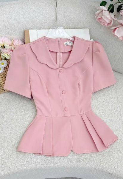 Áo Cotton Thái Dáng Peplum Thiết Kế TuTu Store Dành Cho Nữ Mã A561