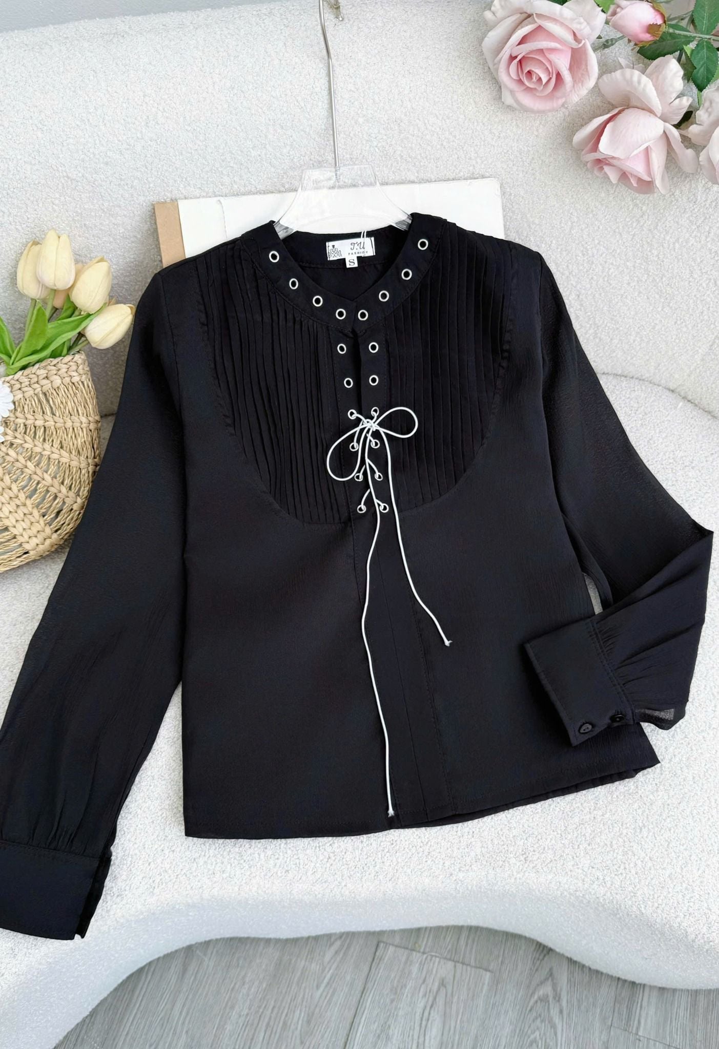 Áo Tơ Nén Thiết Kế TuTu Store Phù Hợp Đi Làm Dành Cho Nữ - Mã AS573