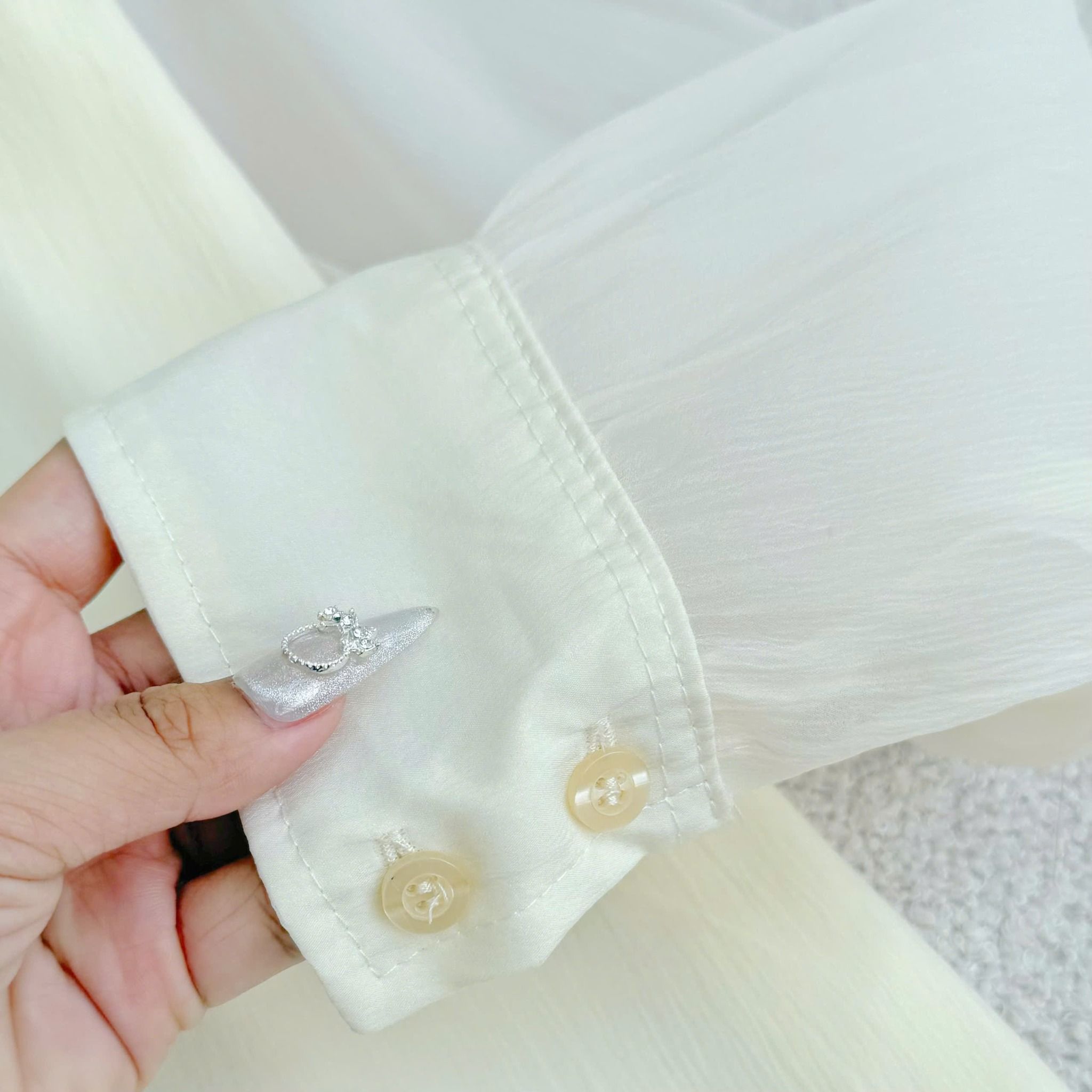 Áo Tơ Nén Thiết Kế TuTu Store Phù Hợp Đi Làm Dành Cho Nữ - Mã AS573