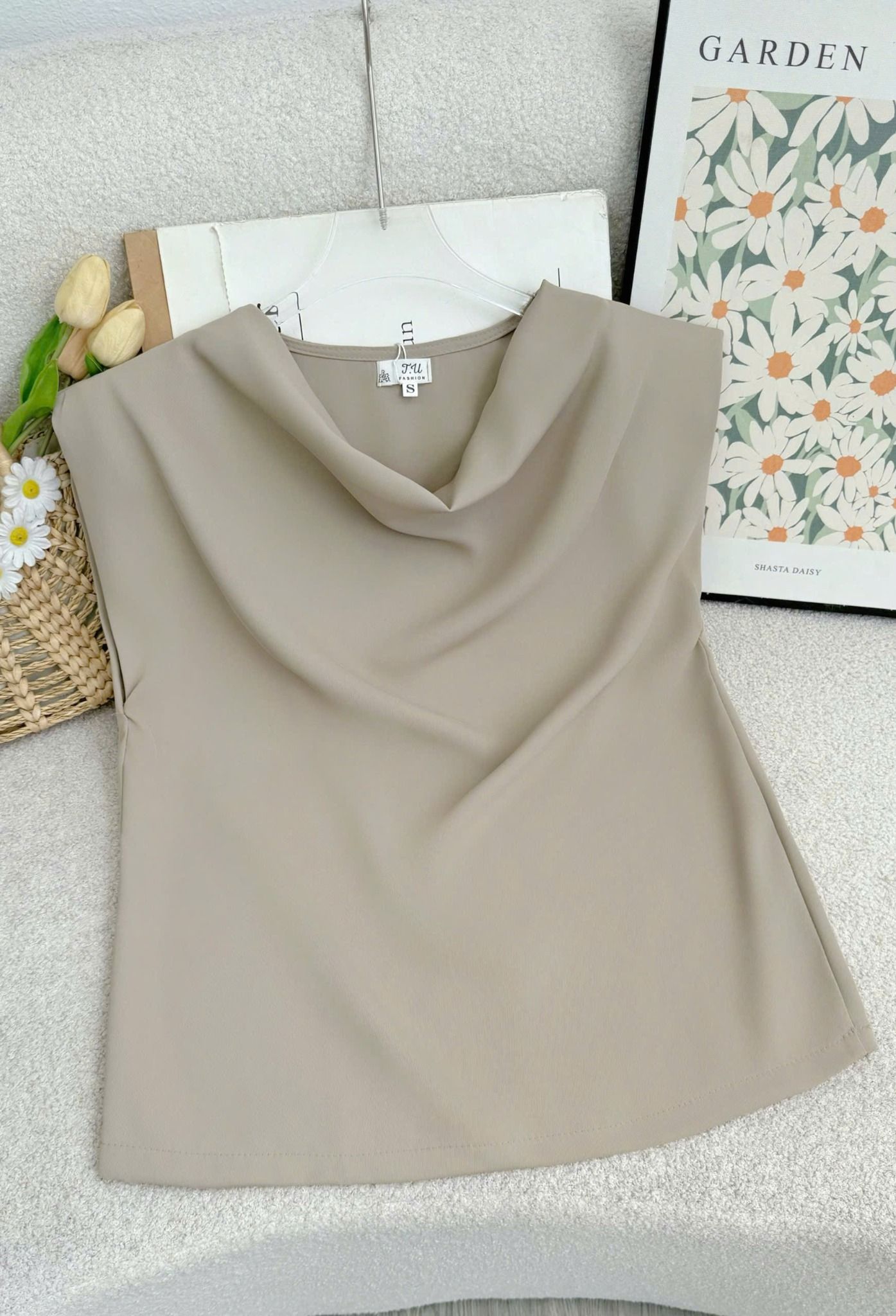 Áo Cotton Chéo Thiết Kế TuTu Store Phù Hợp Đi Làm Dành Cho Nữ - Mã AS596