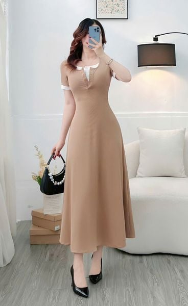 Đầm Thun Sọc Ý Thiết Kế TuTu Store Phù Hợp Đi Chơi Dành Cho Nữ - Mã D1173