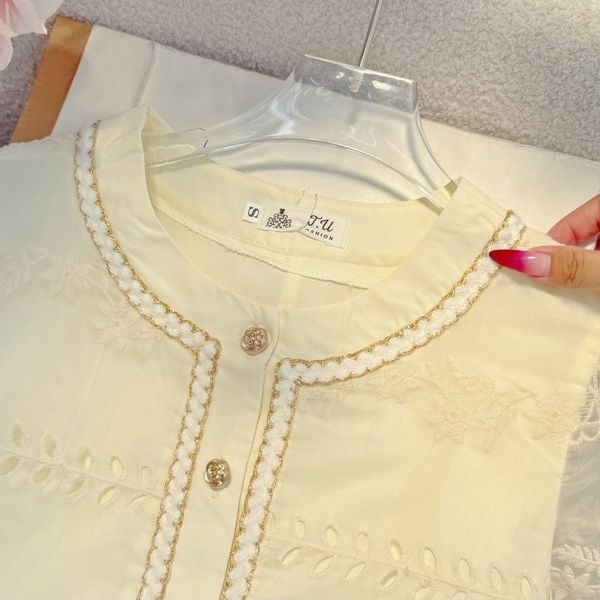Áo Tơ Thêu Thiết Kế TuTu Store Phù Hợp Đi Chơi Dành Cho Nữ - Mã A518