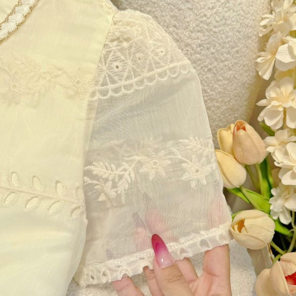 Áo Tơ Thêu Thiết Kế TuTu Store Phù Hợp Đi Chơi Dành Cho Nữ - Mã A518