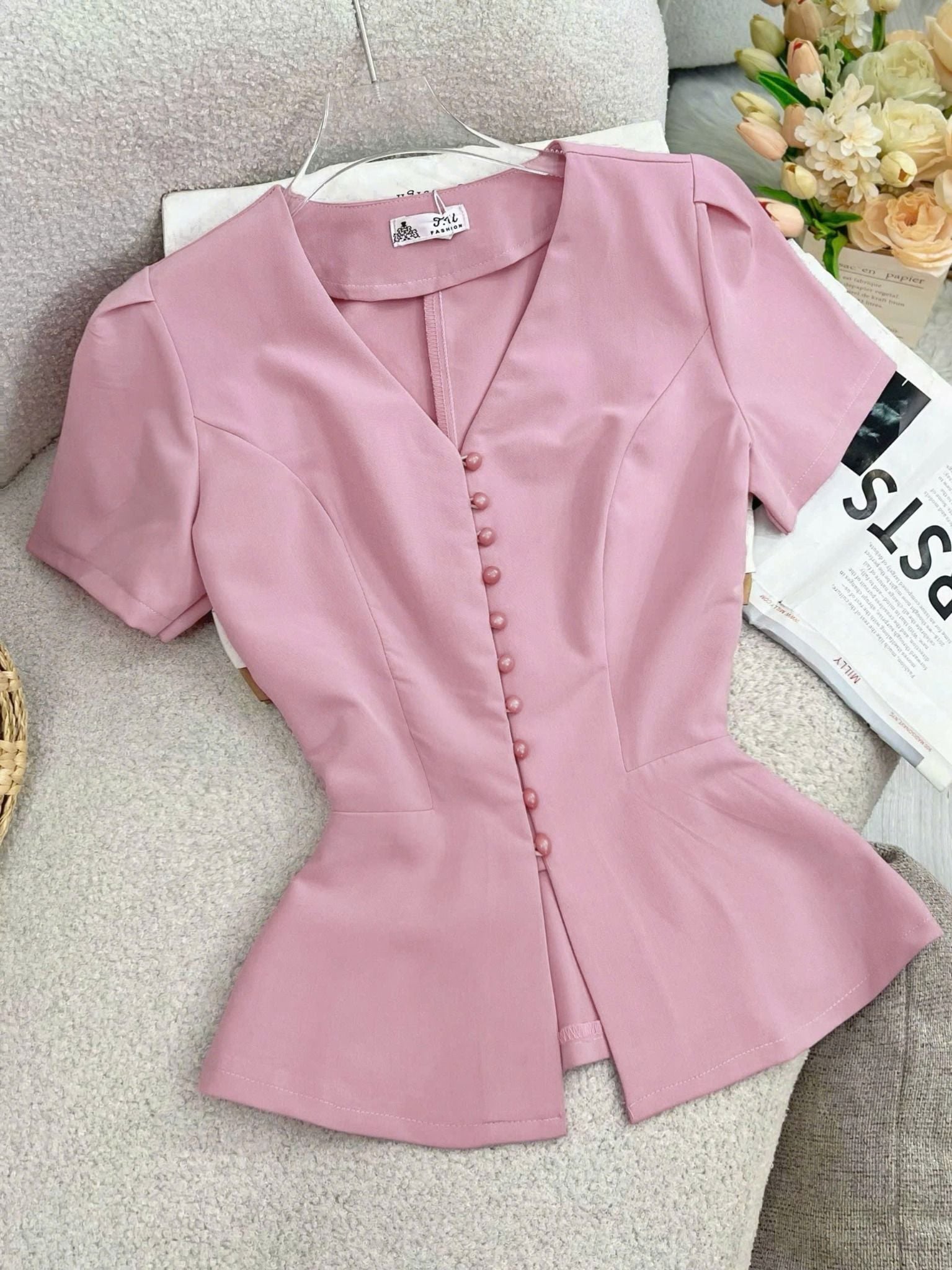 Áo Cotton Hàn Thiết Kế TuTu Store - Mã A258