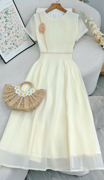 Đầm Tơ Nén Thiết Kế TuTu Store Phù Hợp Đi Chơi Dành Cho Nữ - Mã D1198