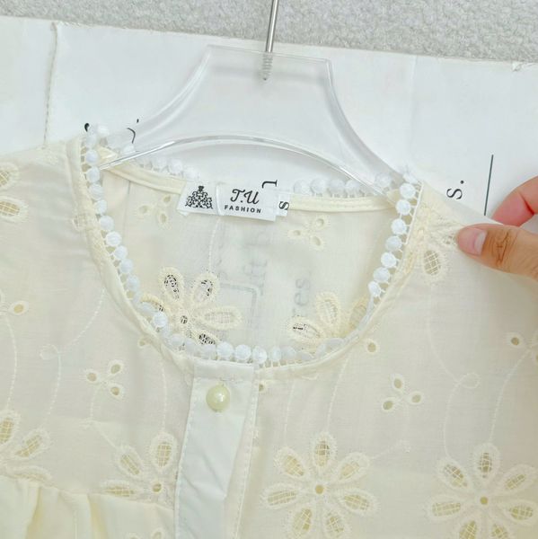 Áo Tơ Thêu Thiết Kế TuTu Store Phù Hợp Đi Làm Dành Cho Nữ - Mã A579