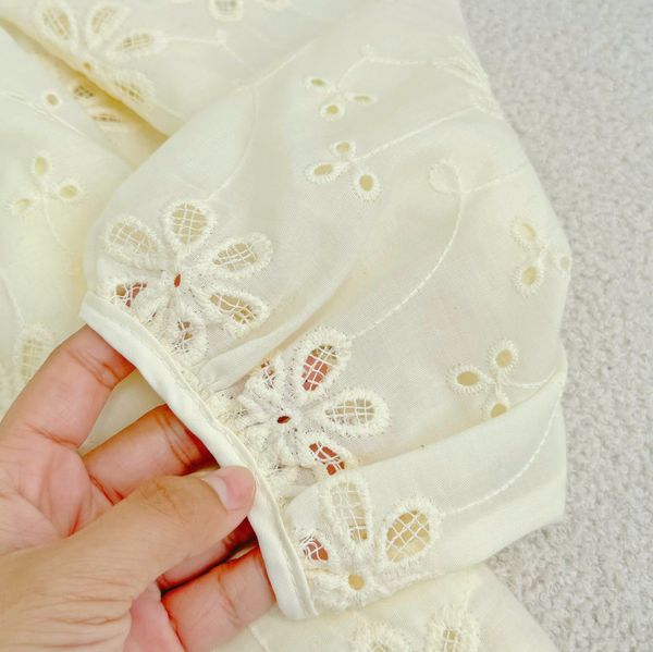 Áo Tơ Thêu Thiết Kế TuTu Store Phù Hợp Đi Làm Dành Cho Nữ - Mã A579