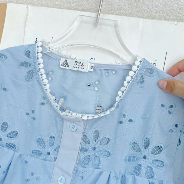 Áo Tơ Thêu Thiết Kế TuTu Store Phù Hợp Đi Làm Dành Cho Nữ - Mã A579