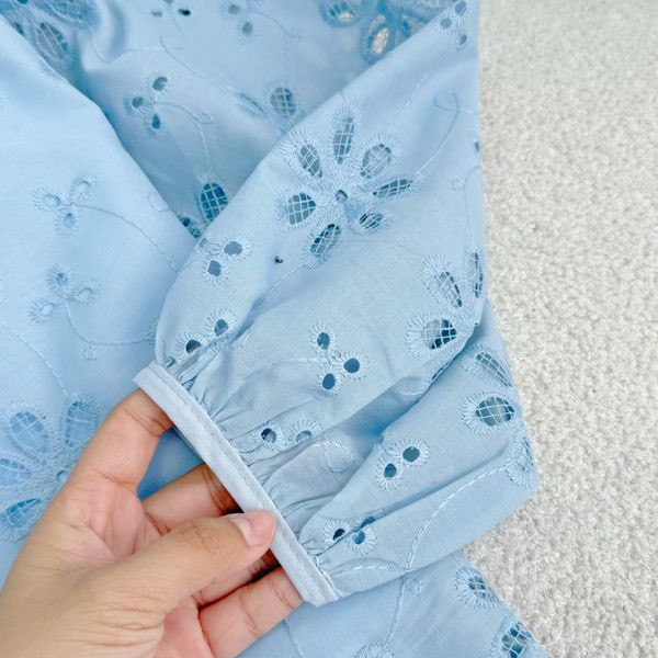 Áo Tơ Thêu Thiết Kế TuTu Store Phù Hợp Đi Làm Dành Cho Nữ - Mã A579