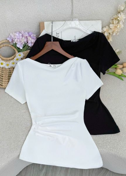 Áo Thun Sọc Ý Thiết Kế TuTu Store Phù Hợp Đi Làm Dành Cho Nữ - Mã A583