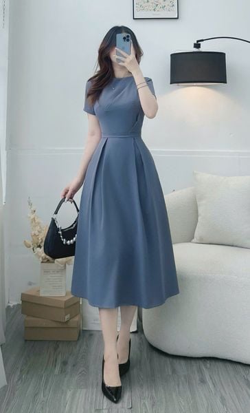 Đầm Cotton Hàn Thiết Kế TuTu Store Phù Hợp Đi Làm Dành Cho Nữ - Mã D1222