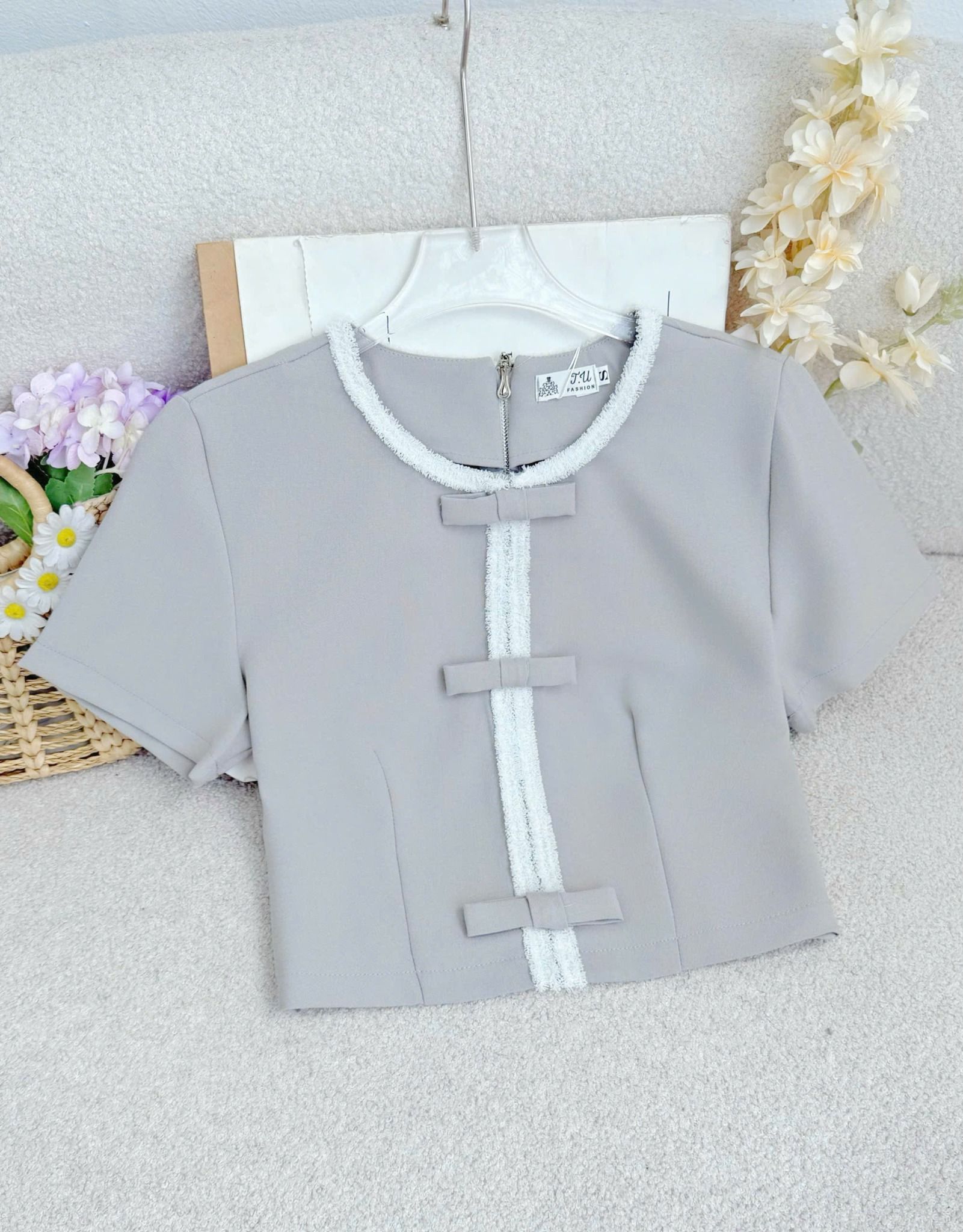 Áo Cotton Hàn Thiết Kế TuTu Store Phù Hợp Đi Chơi Dành Cho Nữ - Mã AS606