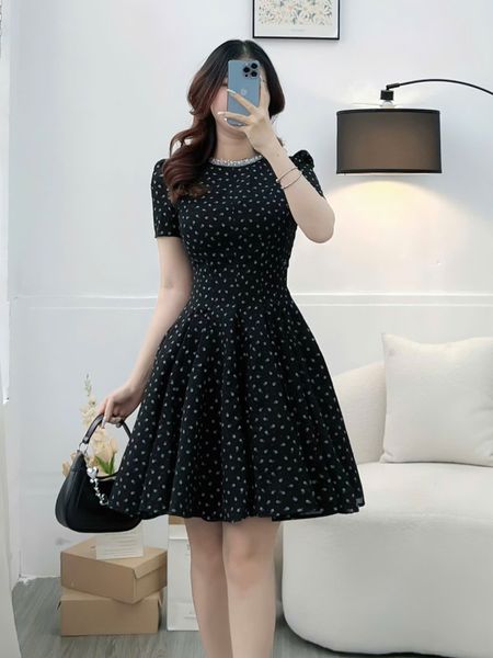 Đầm Linen Gân Thiết Kế TuTu Store Phù Hợp Đi Chơi Dành Cho Nữ - Mã D1194