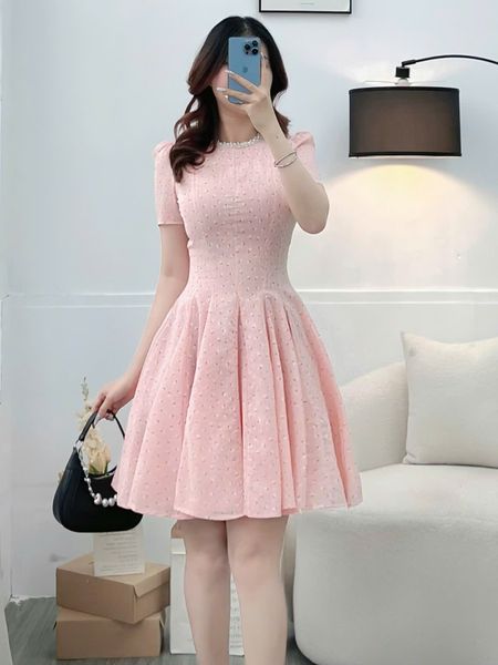 Đầm Linen Gân Thiết Kế TuTu Store Phù Hợp Đi Chơi Dành Cho Nữ - Mã D1194