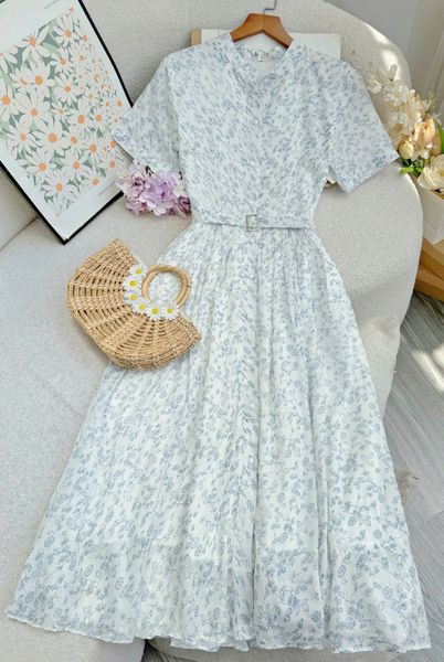 Đầm Tơ Linen Thiết Kế TuTu Store Phù Hợp Đi Làm Dành Cho Nữ - Mã D1217