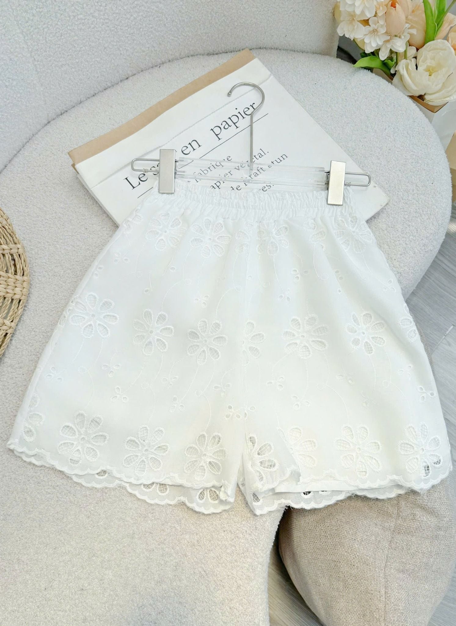 Quần Kate Thêu Thiết Kế TuTu Store Phù Hợp Đi Chơi Dành Cho Nữ - Mã QS598