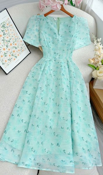 Đầm Hoa Voan Sọc Ý  Thiết Kế TuTu Store Dành Cho Nữ Mã D1224