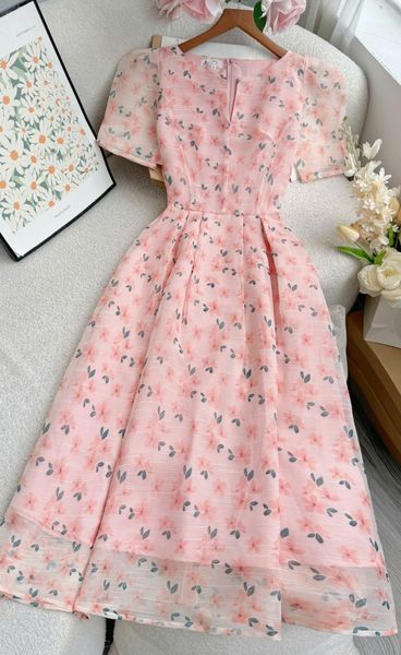 Đầm Hoa Voan Sọc Ý  Thiết Kế TuTu Store Dành Cho Nữ Mã D1224