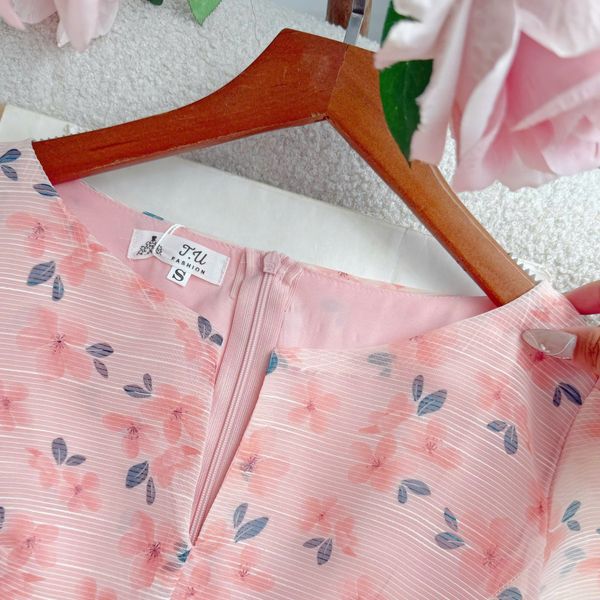 Đầm Hoa Voan Sọc Ý  Thiết Kế TuTu Store Dành Cho Nữ Mã D1224