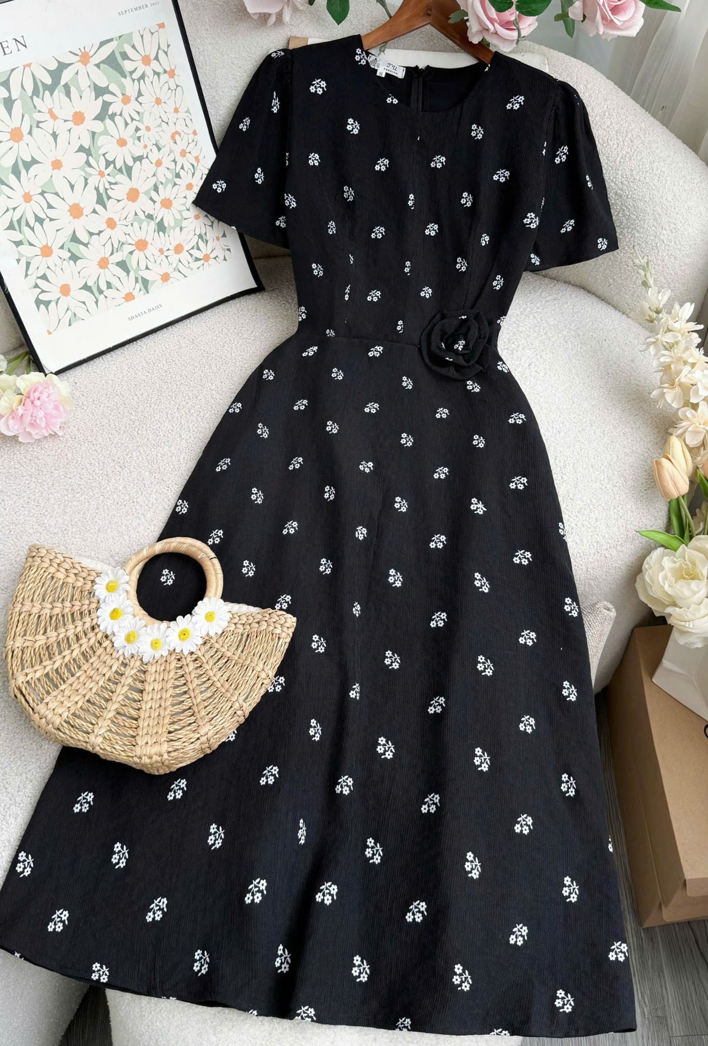 Đầm Tơ Tằm Thiết Kế TuTu Store Phù Hợp Đi Chơi Dành Cho Nữ - Mã D1234