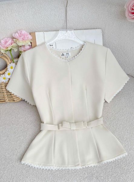 Áo Cotton Hàn Thiết Kế TuTu Store Phù Hợp Đi Làm Dành Cho Nữ - Mã AS608