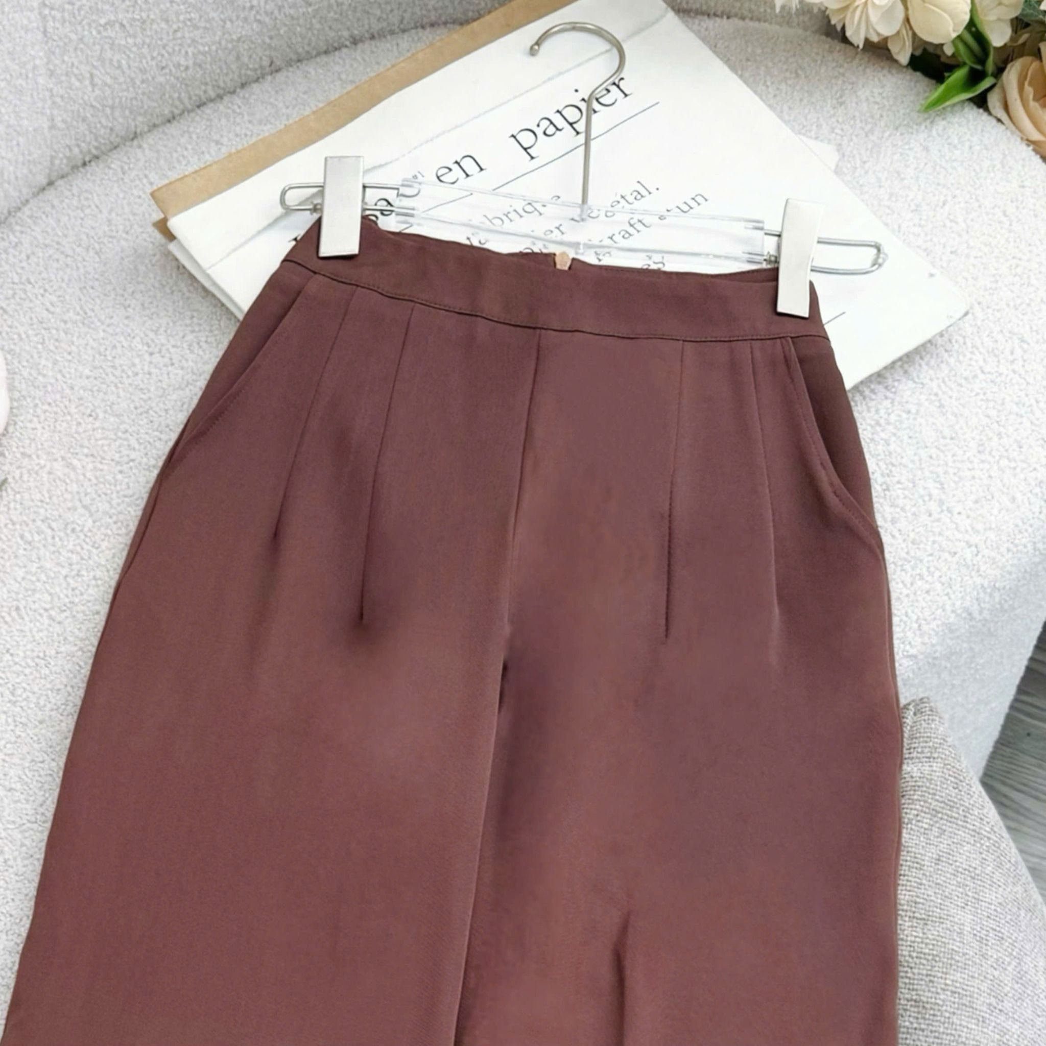 Quần Cotton Hàn Thiết Kế TuTu Store Phù Hợp Đi Làm Dành Cho Nữ - Mã QS607