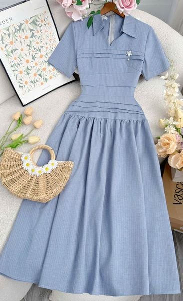 Đầm Sọc Bố Thái Thiết Kế TuTu Store Phù Hợp Đi Làm Dành Cho Nữ - Mã D1219