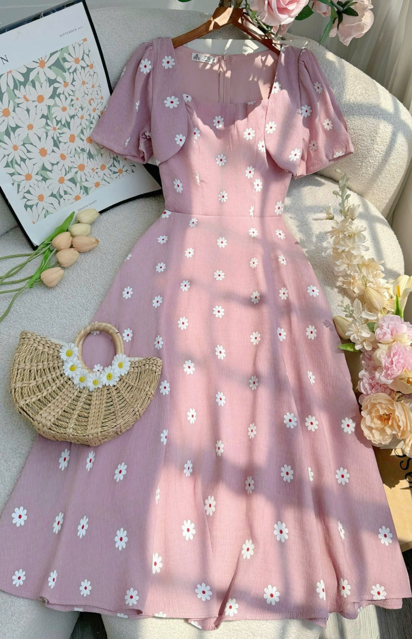 Đầm Tơ Tằm Gân Thiết Kế TuTu Store Phù Hợp Đi Chơi Dành Cho Nữ - Mã D1236