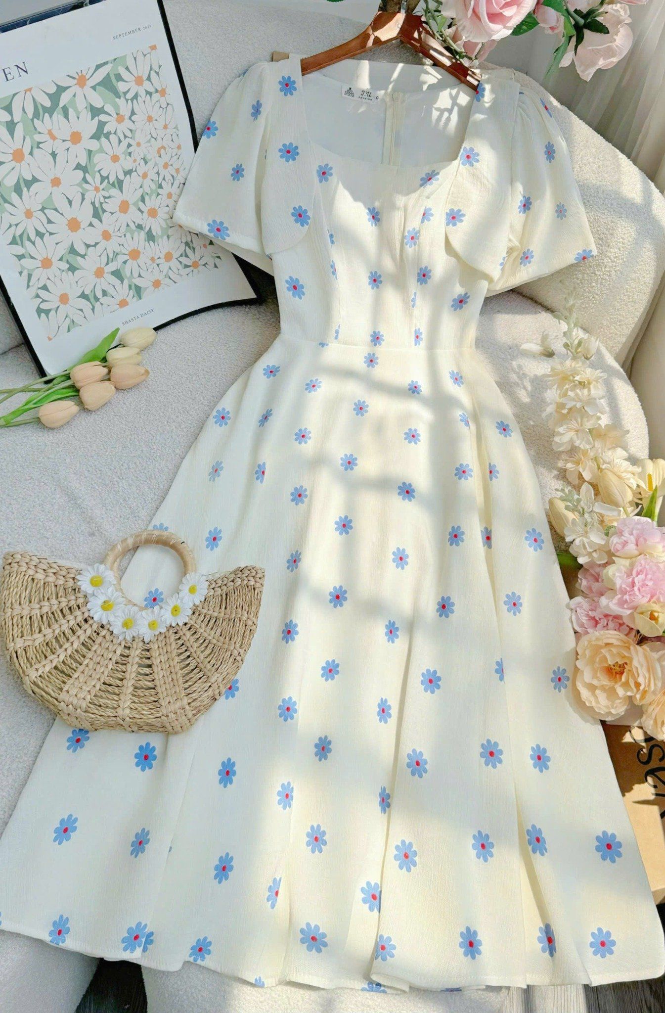 Đầm Tơ Tằm Gân Thiết Kế TuTu Store Phù Hợp Đi Chơi Dành Cho Nữ - Mã D1236