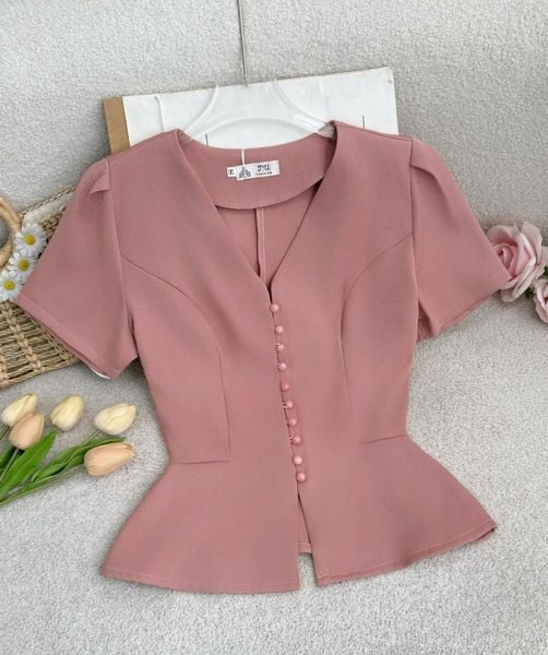 Áo Cotton Hàn Thiết Kế TuTu Store Phù Hợp Đi Làm Dành Cho Nữ - Mã A592