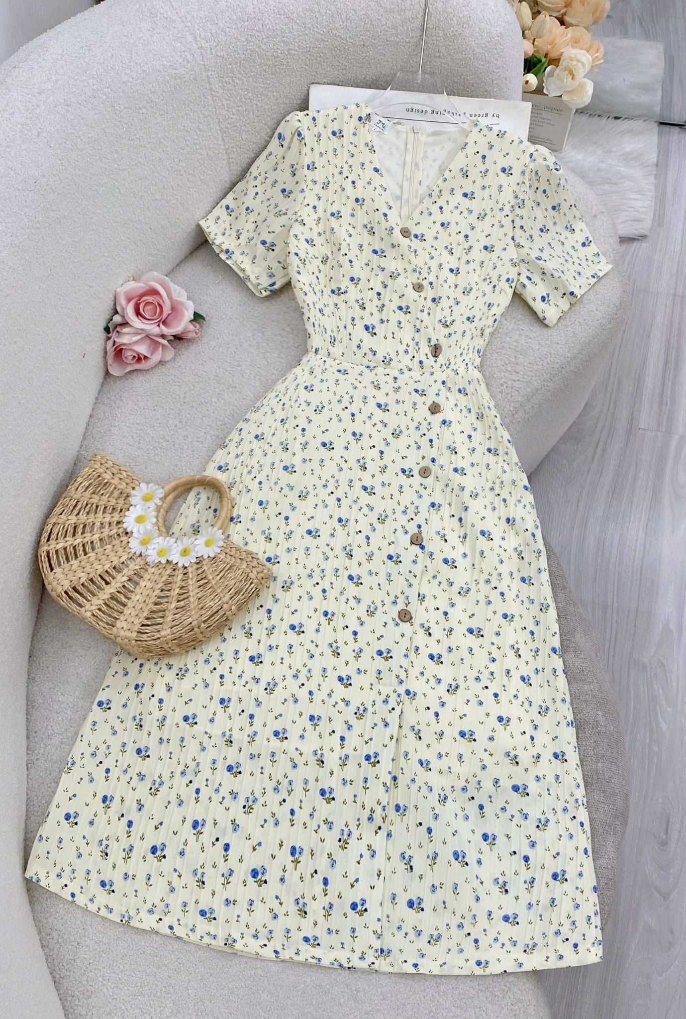 Váy Gân Hàn Quốc Thiết Kế TuTu Store - Mã D747