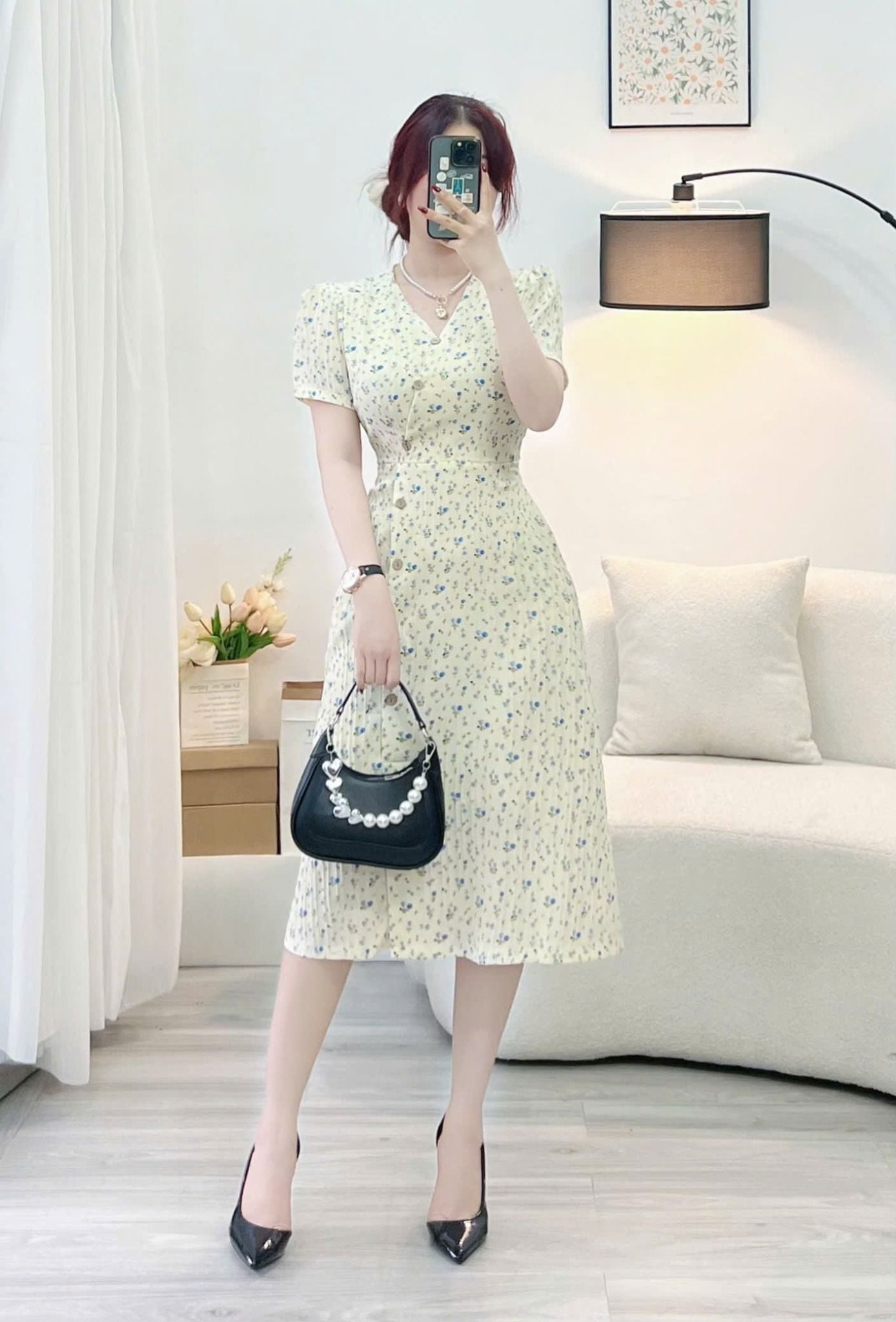 Váy Gân Hàn Quốc Thiết Kế TuTu Store - Mã D747