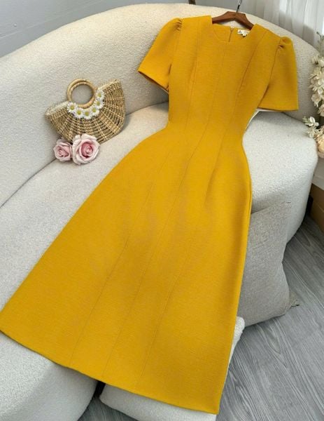 Đầm Linen Gân Thiết Kế TuTu Store Phù Hợp Đi Chơi Dành Cho Nữ - Mã D1126