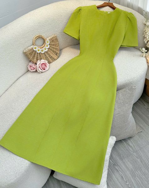 Đầm Linen Gân Thiết Kế TuTu Store Phù Hợp Đi Chơi Dành Cho Nữ - Mã D1126