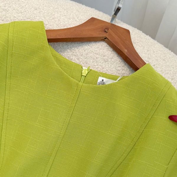 Đầm Linen Gân Thiết Kế TuTu Store Phù Hợp Đi Chơi Dành Cho Nữ - Mã D1126