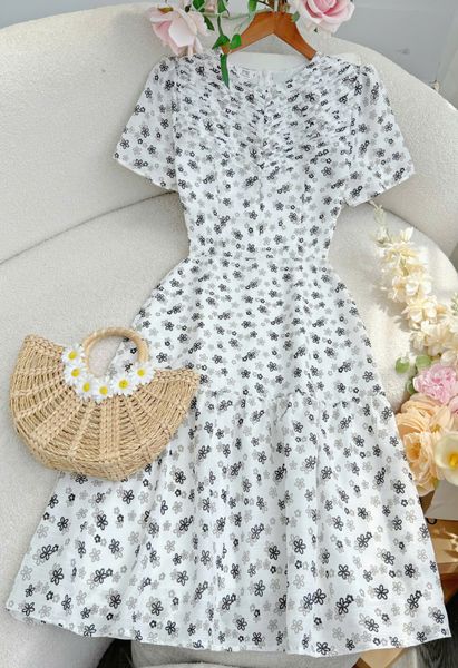 Đầm Voan Sọc Ý Thiết Kế TuTu Store Phù Hợp Đi Làm Dành Cho Nữ - Mã D1226