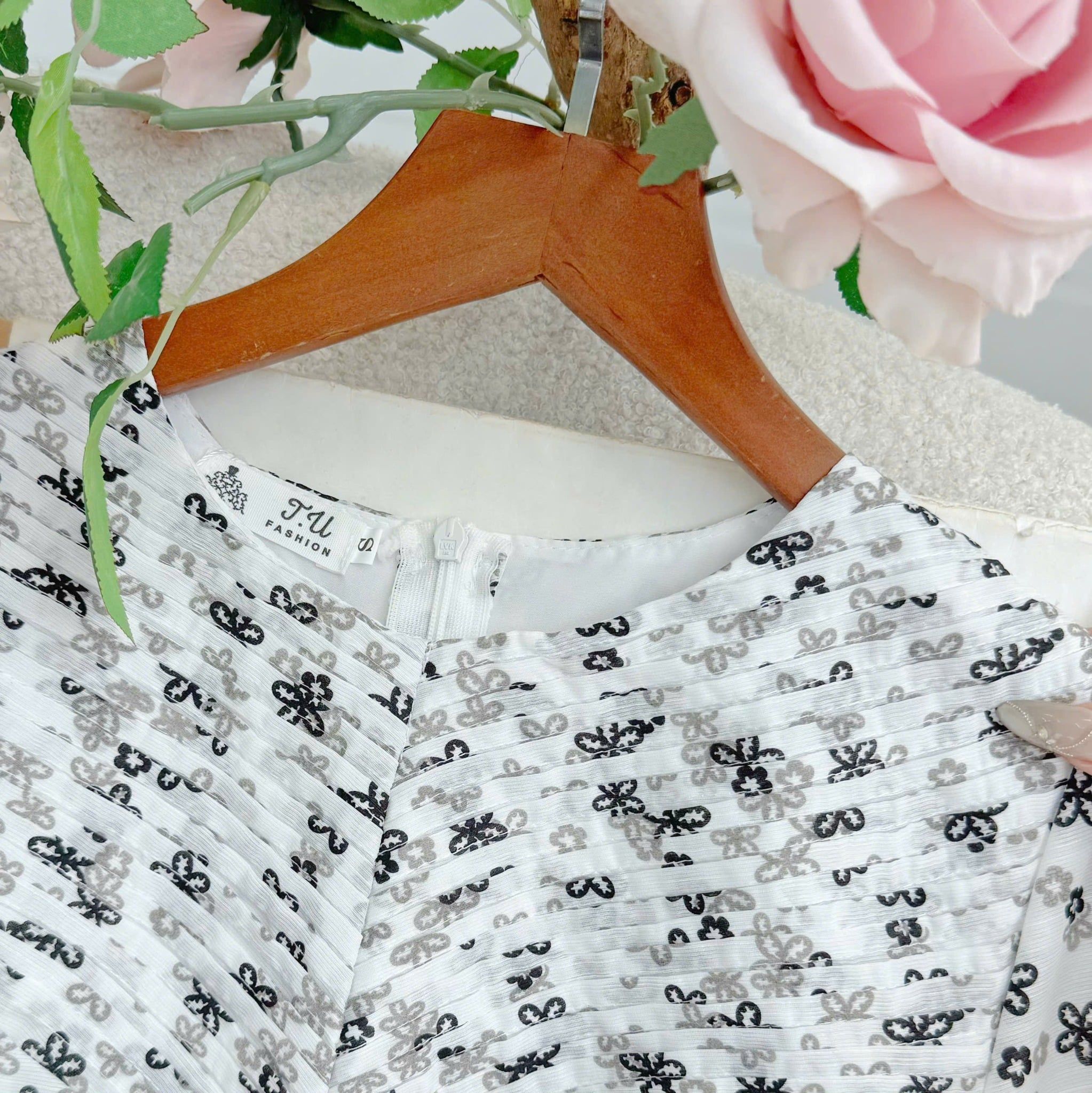 Đầm Voan Sọc Ý Thiết Kế TuTu Store Phù Hợp Đi Làm Dành Cho Nữ - Mã D1226