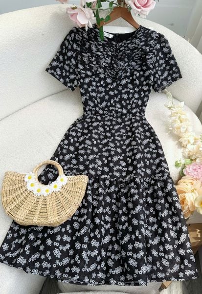 Đầm Voan Sọc Ý Thiết Kế TuTu Store Phù Hợp Đi Làm Dành Cho Nữ - Mã D1226